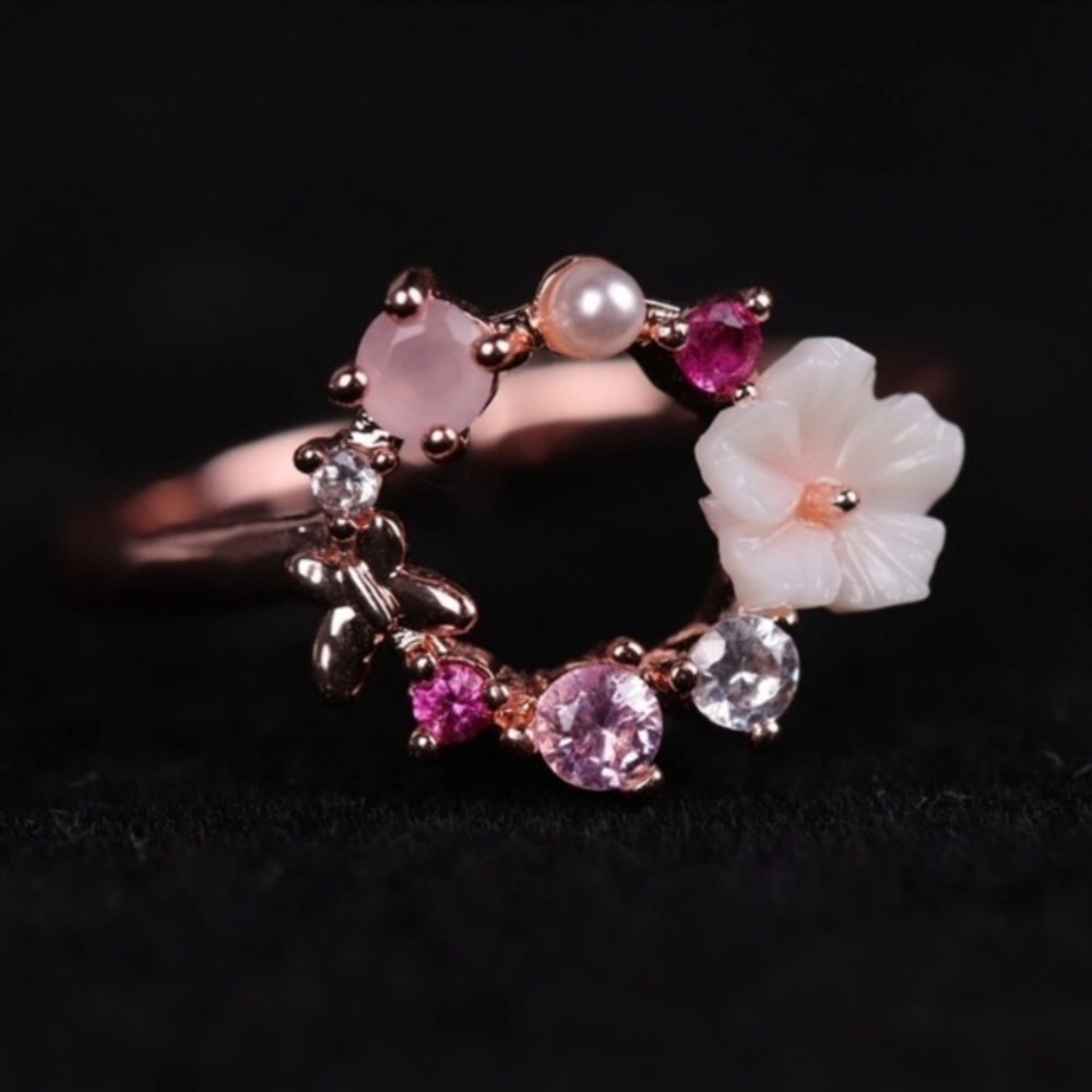 Sterling Silver & S925 Creative Flower 🌸 Ring - Picture 4 of 6
